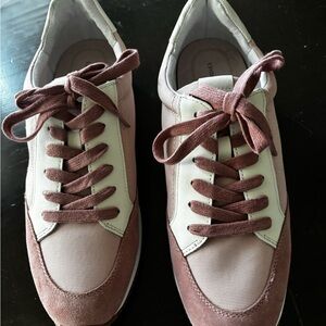 Birdies New Women's Dusty Rose & Cream Casual Lace-Up Sneakers
